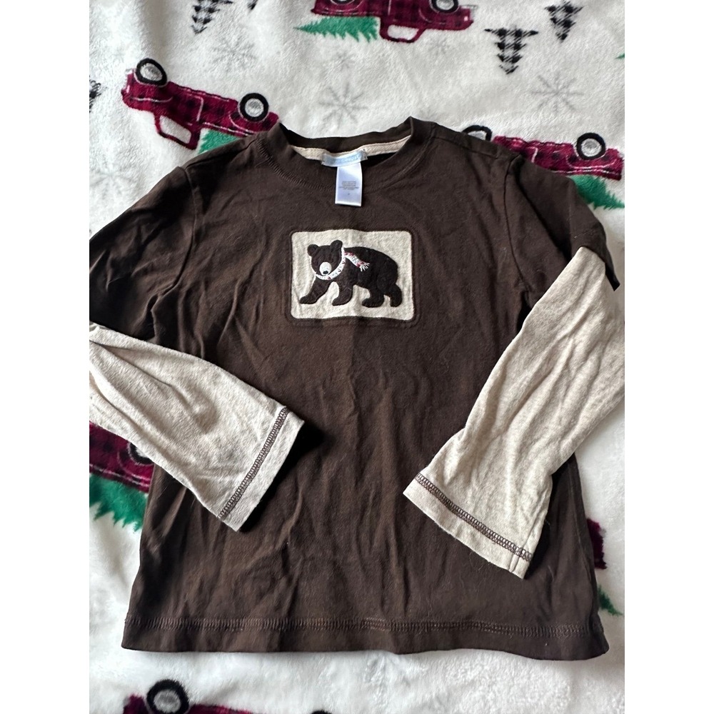 Janie and jack bear‎ layered longsleeve tee 3T